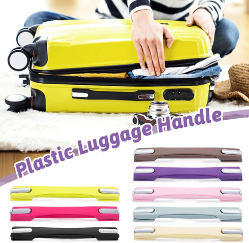MroMax 2Pcs Luggage Handle 9.06" x 0.98" (L x W) Plastic Pull Handle Grip Replacement 230mm x 25mm for Luggage Suitcase Box Pink Tone...