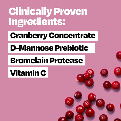 Cystex Urinary Tract Infection Support, Cranberry Prebiotic Supplement for UTI Protection & Urinary Health Maintenance, D-Mannose & Vitamin C, 7.6...