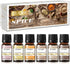 EUQEE - 6pcs Premium Fragrance Oils Spice Gift Set, Sandalwood, Harvest Spice, Gingerbread, Pumpkin Pie, Bay Rum, Snickerdoodle, 10 ML Fragrance O...