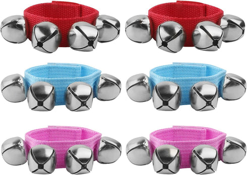 6 Pcs Wrist and Bells Musical Rhythm Toys,Wrist Bells Foot Bells Ring Toy Instrument Percussion Toy for Kids...