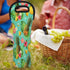 Tropical Pineapple Pattern Wine Bag Neoprene Wine Tote Bags Leakproof Travel Wine Tote with Handle Reusable Cooler Bag for Picnic Travel Birthday ...