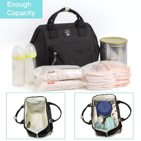 Small Diaper Bag Backpack, Mini Diaper Tote & Portable Crossbody Backpack with Insulated Pocket...