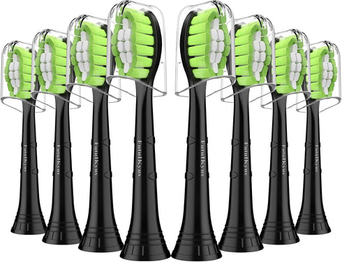 Replacement Toothbrush Heads for Philips Sonicare DiamondClean C2 C1 4100 G2 W Plaque Control Simply Clean Electric Brush Head, 8 Pcs Black...