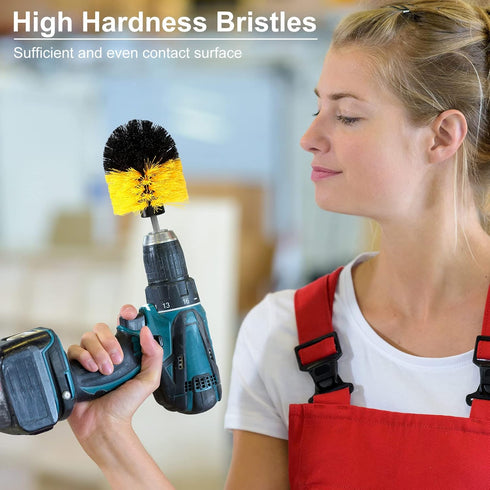 Drill Brush Nylon Drill Brush Attachment Electric Power Scrubber Scrub Brush Multi Purpose Cleaning Supplies for Drill Bathroom Surfaces Tub Grout...