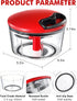 GDL Manual Food Chopper, Hand Pull String Onion Chopper Cutter, Dishwasher Safe Vegetable Chopper Food Mincer, No BPA Food Grade Material, 2.5 Cup...