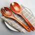 Salad Servers,Wooden Salad Tongs,10.2in Serving Utensils Set,Acacia Salad Spoon and Fork Set Long Handle Salad Server Set Wood Serving Utensils...