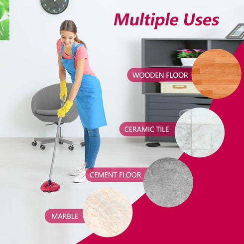 Spin Mop Brush Scrub Compatible with O Cedar Rinseclean 2 Tank System, 2Pcs Spin Right Triangle Scrubber Brush Spin Mop Replacement Scrub Brush He...