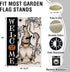 Welcome Halloween Mummy Gnome Small Decorative Garden Flag, Scary Spider Web Bat Yard Lawn Outside Decor, Jack O Lantern Pumpkin Burlap Outdoor Ho...