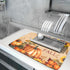 Fall Pumpkin Sunflower Dish Drying Mat 18”x24” Faith Family Fall Drying Mat for Kitchen Counter Absorbent Autumn Orange Pumpkins Thanksgiving Dish...