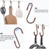 Hotop 36 Pieces S Hooks for Hanging 2.4 Inch Heavy Duty S Shaped Hook Rack Metal Non Slip Hanger for Stocking Kitchen Pot Utensils Closet Wire Bat...