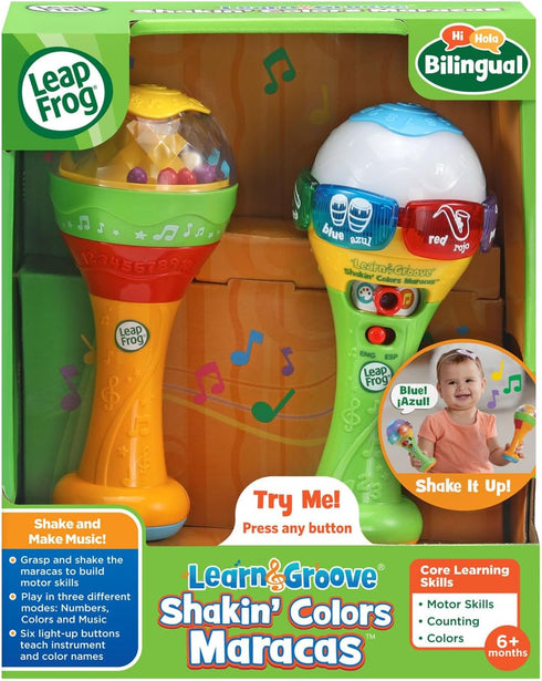 LeapFrog Learn & Groove Shakin' Colors Maracas - Includes electronic and non-electronic maracas, Parent's Guide, Multicolor...