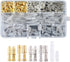 Glarks 240Pcs 3.9mm Brass Male and Female Bullet Terminals Wire Connector Block with Insulating Sleeves for Car Truck Motorcycle Bike...