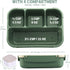 Bento Box Adult Lunch Box, Lunch Containers for Kids Girls Boys with 4 Compartments, Lunchable Food Container with Utensils, Sauce Jar, Muffin Lin...