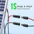 30A Y-Branch Solar Connectors 4.3FT 12AWG Extension Cable, Solar Cable Parallel Adaptor Solar Panel Wire in Pair with Female and Male Connectors f...