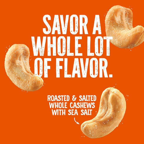 Emerald Nuts Roasted and Salted Whole Cashews (1-Pack), 5oz Resealable Bag, Kosher Certified, Non-GMO, Contains No Artificial Preservatives, Flavo...
