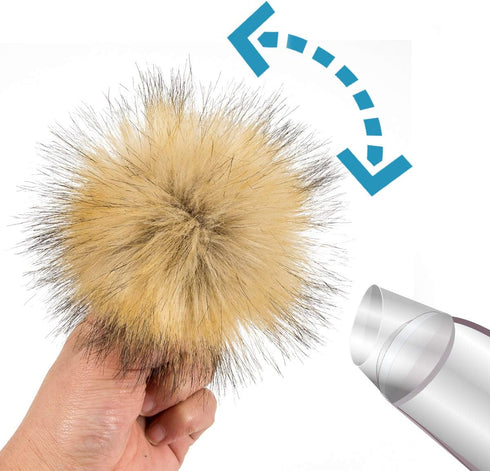12 Pieces Faux Fur Pom Pom Balls Fur Fluffy with Elastic Loop for Hats Shoes Scarves Gloves Scarves Bag Key Chain Charms Accessories (Faux Mink Fu...