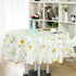 uxcell Seamless Waterproof Vinyl Round Tablecloth 60" Dia for Wedding/Restaurant/Parties Tablecloth Decoration Yellow Flower Pattern Floral Printe...