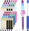 Qilery 30 Pcs Beaded Pens with Stylus Tips Plastic Beaded DIY Stylus 2-in-1, Multifunctional Stylus for Rubber Touch Screen Handwriting Ballpoint ...