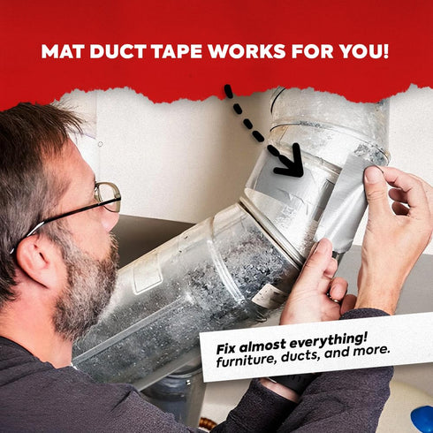 MAT Duct Tape Black Industrial Grade, 2 inch x 60 ft. Waterproof, UV Resistant for Crafts, Home Improvement, Repairs, & Projects...