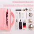 Travel Makeup Bag, Clear Toiletry Bag for Women, Cosmetic Bag with Wet& Dry Dividers, Large Make Up Bag Waterproof, Ideal Gifts (PU-Pink)...