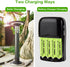 Rechargeable AAA Batteries 500mAh, 1.2V Ni-MH Triple A High Capacity Precharged Solar Batteries for Garden Lights, Pathway Lights, Landscape Outdo...