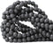 8mm 45PCS Black Lava Volcanic Stone Gemstone Round Loose Beads for Jewelry Making 1 Strand 15"...