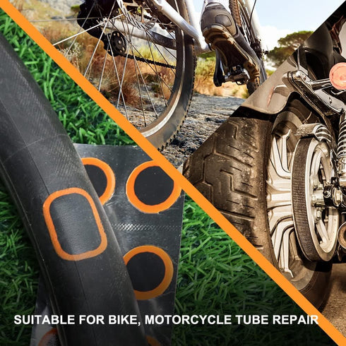 PAX 108 Pcs 19mmØ Round Bike Inner Tire Tube Patches, Flat Puncture Tire Repair Patch for Bicycle, Motorcycle, Scooter, BMX, ATVs, River Floating,...