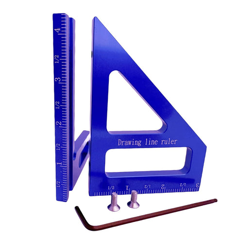 45/90 Degree Aluminum Alloy Woodworking Square Protractor Miter Triangle Ruler Layout Measuring Tool for Engineer Carpenter...