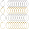 1 Box 80Pcs 4 Style Round Beading Hoops Small Hoop Earring Findings Circle Iron Hypoallergenic Gold Dangle Hoop Earrings Open Silver Hoop Earring ...