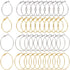 1 Box 80Pcs 4 Style Round Beading Hoops Small Hoop Earring Findings Circle Iron Hypoallergenic Gold Dangle Hoop Earrings Open Silver Hoop Earring ...