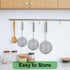 Spider Strainer Set of 3 Asian Strainer Ladle Stainless Steel Wire Skimmer Spoon with Handle for Kitchen Frying Food, Pasta, Spaghetti, Noodle-30....