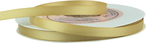 VATIN Double Face New Gold Satin Ribbon 1/4" Continuous 50 Yards,Gold Polyester Fabric Ribbon use for Bows Bouquet, Gift Wrapping, Floral Arrangem...