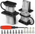 4pcs Battery Quick Connect/Disconnect Connector Kit, 50Amp Battery Connector for 6/8/10/12 Gauge Cables, Cable Connector Plug with Mounting Bracke...