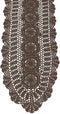 KEPSWET 100% Cotton Handmade Crochet Lace Oval Table Runner Coffee 12x60 Inch...