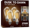 Dusk to Dawn Light Bulbs, Outdoor Light Bulbs, ST64 6W Equivalent 60W, 2700K Soft White, 600LM LED Outdoor Lighting, E26 Base, Photocell Sensor, A...