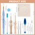 MSDADA 21-Piece Punch Needle Set, Adjustable Tool, Wooden Handle Embroidery Pens, Hoops, Cloth, Perfect for Adult Beginners & Gifts (Blue)...