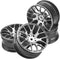 4Pack HIRCQOO Metal Wheel Rims 12mm Hex Hub Compatible with 1/10 On-Road Racing Touring Drift Car Tamiya TT-01 Kyosho RedCat Sakura D4 XIS HSP 1/1...