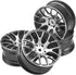 4Pack HIRCQOO Metal Wheel Rims 12mm Hex Hub Compatible with 1/10 On-Road Racing Touring Drift Car Tamiya TT-01 Kyosho RedCat Sakura D4 XIS HSP 1/1...