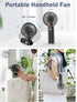 Handheld Fan - Portable Fan 5200mAh, Metal Handle Mini Hand Held Fan Foldable, USB Rechargeable Personal Fan Power Bank, 6 Speeds Quiet Handheld F...