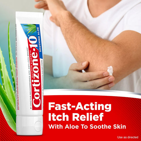 Cortizone 10 Maximum Strength Anti-Itch Cream with Soothing Aloe, 1% Hydrocortisone Creme, 2 oz....