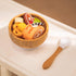 Baby Bamboo Bowls with Suction and Matching Spoon Set - 3 Piece Feeding Supplies Set for Infant, Toddlers - Detachable Silicone Suction Stay Put B...