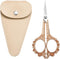 Sewing Scissors Embroidery Scissors, 4.5in Rose Gold Crochet Scissor with Sheath for Craft Cross Stitch Needlework Artwork Thread Yarn Cutting...