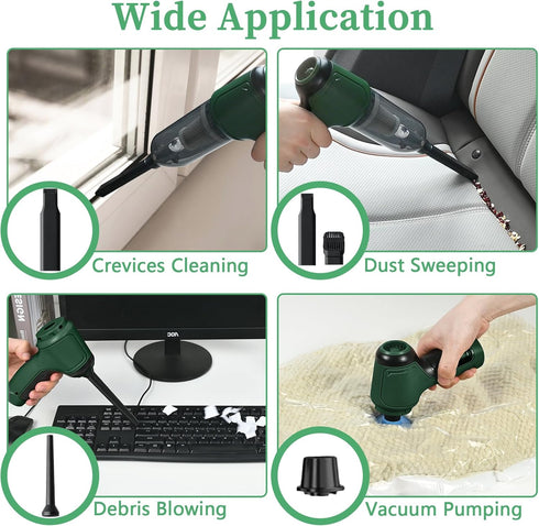 Handheld Car Vacuum Cleaner, 8000PA High Power Handheld Vacuum Cordless, 3 in 1 Portable Car Vacuum Cordless, Rechargeable Mini Vacuum Cleaner for...