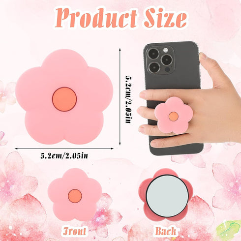 Daisy Flower Phone Grip Holder, Collapsible Expandable Silicone Phone Grip, Cute 2D Phone Back Holder Grip, Cell Phone Grip for Smartphone Tablet ...