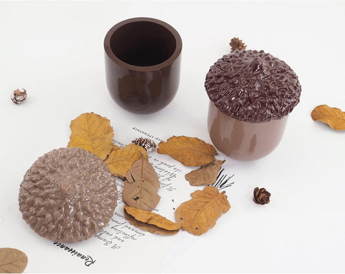 2pcs/Set Pinecone silicone molds, resin jar molds with lids, epoxy resin molds for DIY jewelry storage boxes, candle holders, candy boxes, epoxy r...