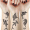 12 Sheets Temporary Tattoos for Men Adults, Maori Stingray Shark Whale Hippocampus Polynesian Tribal Hawaiian Fake Tattoo for Neck Arm Hands Leg...