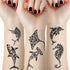 12 Sheets Temporary Tattoos for Men Adults, Maori Stingray Shark Whale Hippocampus Polynesian Tribal Hawaiian Fake Tattoo for Neck Arm Hands Leg...