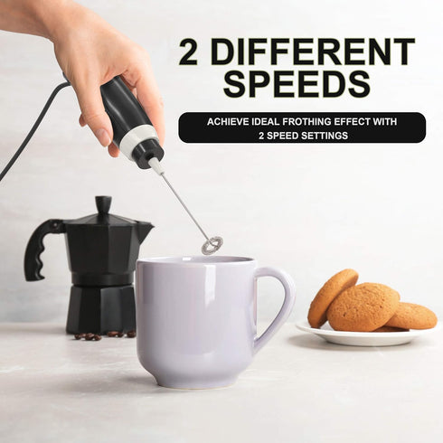 K-Brands Corded Electric Milk Frother with Plug in - Handheld Electric Whisk Stirrer Whipper - Foam Maker for Coffee, Latte, Cappuccino, Hot Choco...