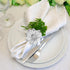 Picowe Set of 12 Alloy Napkin Rings with Hollow Out Flower Napkin Ring Holders for Wedding Party Holiday Banquet Christmas Dinner Delicate Serviet...
