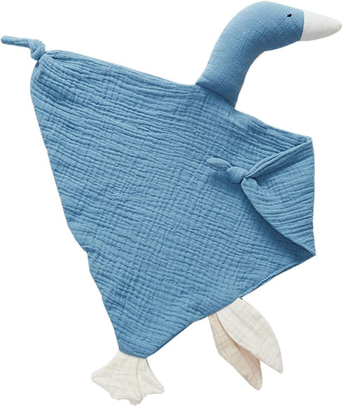 Muslin Loveys for Babies - Baby Security Blanket for Unisex - Goose Lovie - 15.7"x 15.7" (Light Blue)...